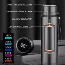 Thermal Water Bottle Temperature Display Thermos Bottle Stainless Steel Tumbler Vacuum Flasks Thermos For Water Tea Drinkware